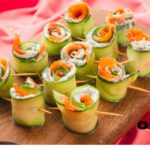 Drunken Salmon Cucumber Rolls