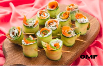 Drunken Salmon Cucumber Rolls