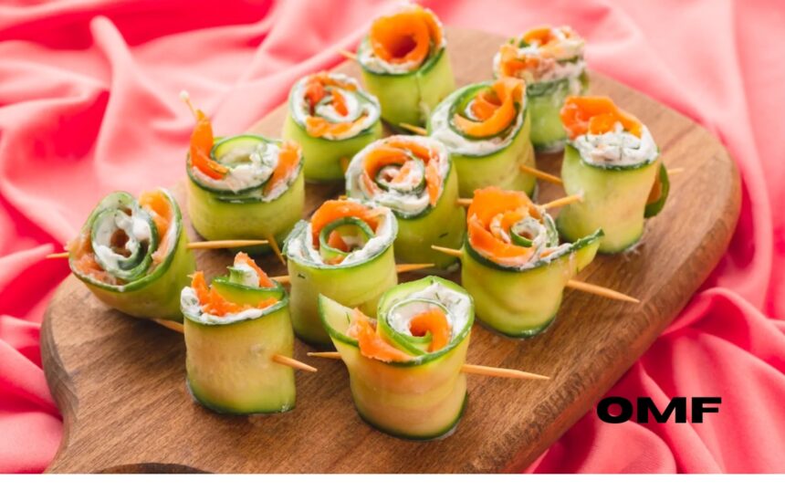 Drunken Salmon Cucumber Rolls